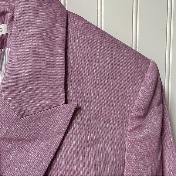 Veronica Beard Stretch Linen Dickey Jacket Pink Size 10 - Picture 3 of 6